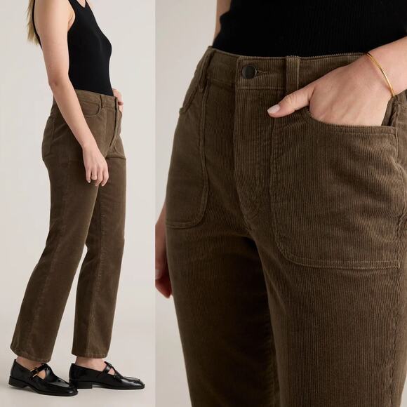 Quince Organic Stretch Corduroy Flare Pants - Picture 2 of 8